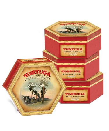 TORTUGA Caribbean Flor de Cana Rum Cake w/Walnuts - 16 oz - 4 Pack | Premium Gourmet Gift for Christmas | Stocking Stuffers & Gift Baskets - Buy Online on GoSupps.com