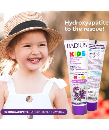 Radius Kids Super Duper Immunity Power Toothpaste 2.5 Oz - Super Duper Bubble Berry Mint - Pack of 1 Super Duper Bubble Berry Mint 2.5 Ounce (Pack of 1) - Buy Online on GoSupps.com