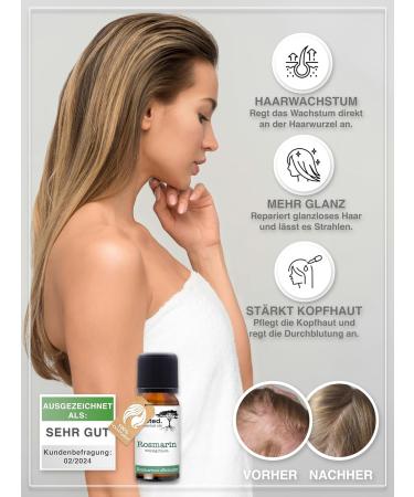 Rooted. Organic Rosemary Oil - 100% Hair Growth Power Natural Scalp Care & Hair Loss Solution - High Dose 10ml - Buy Online on GoSupps.com