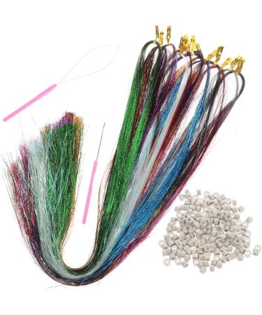 FRCOLOR 4 Sets Hair Extensions Hair Extensions Clips Hair Tinsel Hair Accessories for Women Crochet Sets Hair Tinsel Kit Hair Tinsel Strands Braid Hair Tinsel Tinsel - Buy Online on GoSupps.com