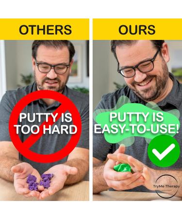Putty for Adults & Kids - Hand Therapy Tools Kit | Occupational Hand Exercise Putty - Multi Color Set (4 Strengths 3 Oz Each) - Improve Strength & Flexibility - Buy Online on GoSupps.com