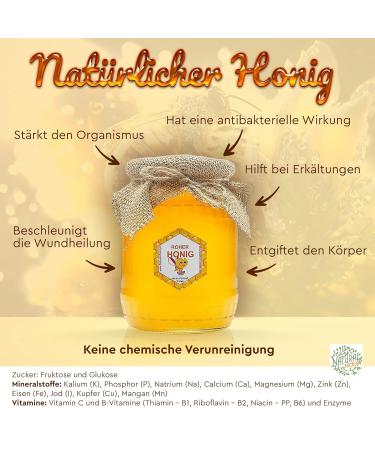 Natural Raw Raspberry Honey 1.1 kg - Pure & Unfiltered - Direct from Beekeeper - Perfect Gift Idea - Buy Online on GoSupps.com