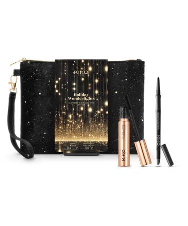 KIKO Milano Holiday Wonderlights Stayglam Black Duo Eyes Gift Set Eyes Gift Set: Volumizing Effect Mascara and Eye Pencil
