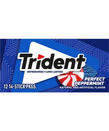 Peppermint Sugar Free Gum 12 Packs of 14 Pieces (168 Total Pieces) - Buy Online on GoSupps.com