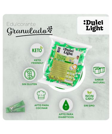 Dulci Light Stevia Sweetener - 100 Calorie-Free Bags | Natural Sugar Substitute for Drinks & Food - Shop Internationally! - Buy Online on GoSupps.com