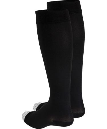Truform 30-40 mmHg Knee High Open Toe Compression Stockings - Black 2X-Large 2 Pack | International Shipping Available - Buy Online on GoSupps.com