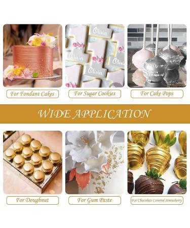 Nomeca Edible Cake Paint - Food Grade Metallic Paint for Cake Decorating 15g Food Coloring Baking Fondant Gumpaste Chocolate Candy Cookie (M) - Buy Online on GoSupps.com