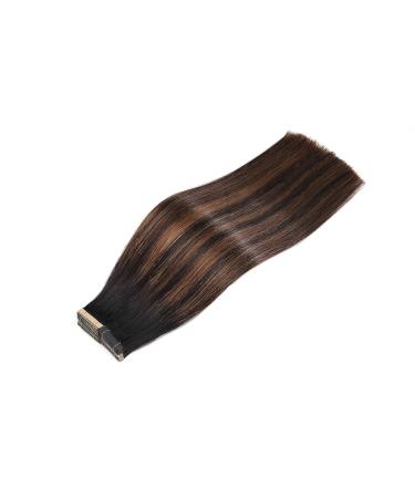 Buy Hotlulana Tape Extensions - 14 Inch Balayage Natural Black to Chestnut Brown - 100% Real Hair 40pcs Invisible Skin Weft - Buy Online on GoSupps.com
