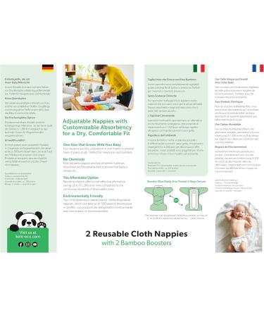 Colo Reusable Diapers | Eco-Friendly Washable Cloth Diaper Set with Bamboo Inserts | Adjustable Fabric Diapers for Foxes & Rabbits - Buy Online on GoSupps.com