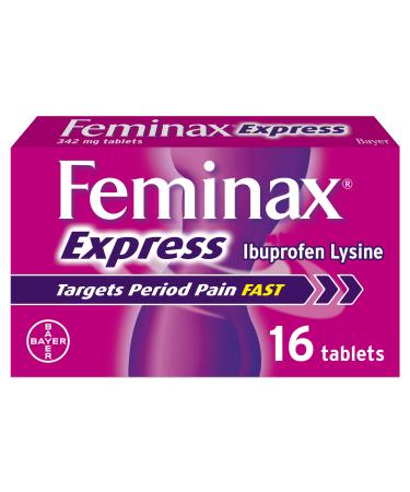 Feminax Express with Ibuprofen and Lysine - 342 mg x 16 Tablets