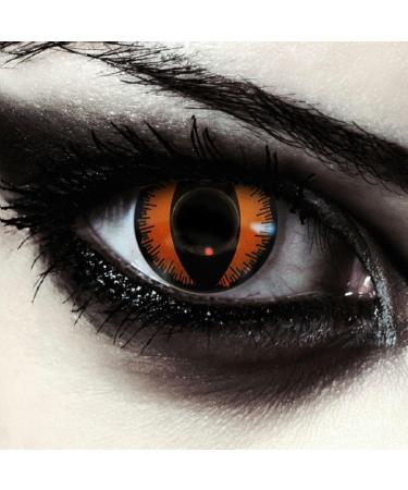 Design lenses colored orange cat eyes Halloween costume contact lenses 1 pair (2 pieces) soft dragon color lenses without strength "orange dragon" - Buy Online on GoSupps.com