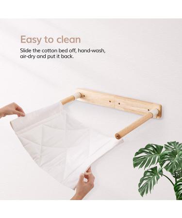 Furmia Cat Wall Hammock - Modern Wall Mounted Cat Shelves for Cats up to 40 lbs (White) - Buy Online on GoSupps.com