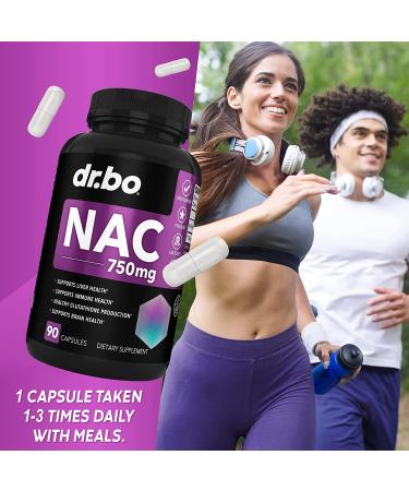 NAC Supplement 750mg - Liver, Lung & Kidney Support - 90 Capsules - Buy Online on GoSupps.com