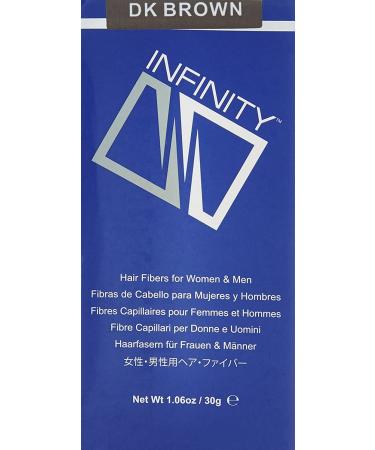 Infinity Hair Fiber - Hair Loss Concealer for Men & Women - Dark Brown 30g - Buy Online on GoSupps.com