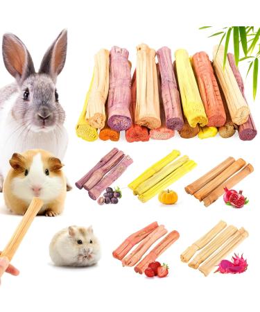 Buy Abiz 15pcs Rabbit Snack Toys - Natural Bamboo Cake & Wood Chew Toys for Guinea Pigs Chinchillas & Hamsters - International Shipping Available - Buy Online on GoSupps.com