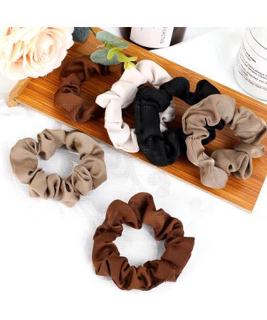 Loanzeg Silk Satin Small Hair Scrunchies Set of 8 - Sage Green Hair Ties Gift for Women, Girls, Teens - No Damage Hair Accessories - Buy Online on GoSupps.com