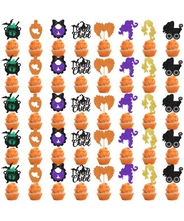 40Pcs Hocus Pocus Cupcake Toppers Hocus Pocus Party Decorations Hocus Pocus Decorations Halloween Hocus Pocus Baby Shower Decorations Gender Reveal Decorations Hocus Pocus Party Supplies
