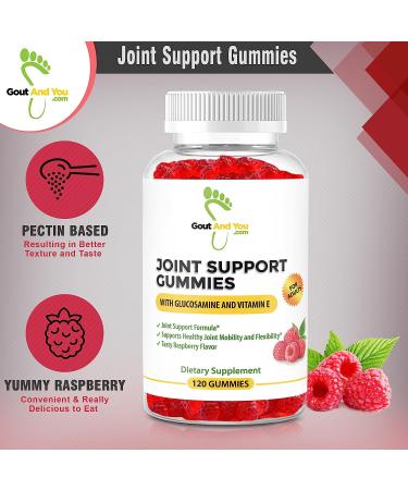 Extra Strength Joint Support Chewable Gummies with Glucosamine & Vitamin E - 120 Natural Gummies for Joint Health & Flexibility - Buy Online on GoSupps.com