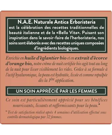 N.A.E. Anti-Wrinkle Night Face Cream with Rosehip Oil and Orange Peel Extract 50ml - Buy Online on GoSupps.com