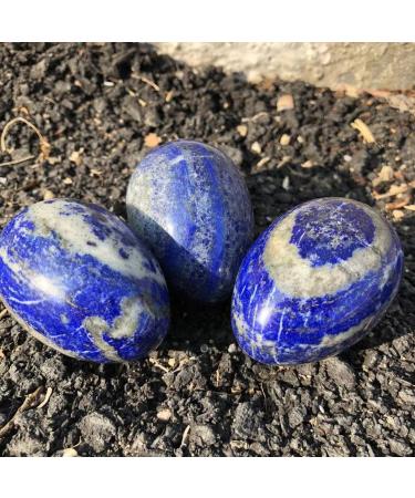 90-100g Natural Beautiful Lapis Lazuli Crystal Egg Collection Suitable for Home Raw Stones and Minerals Home Goods 1pc - Buy Online on GoSupps.com