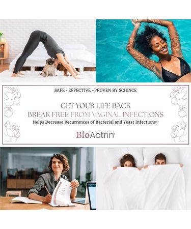 Bioactrin Yeast Infection Treatment for Women - Clinically Tested Bacterial Vaginosis Probiotics - Vaginal pH Balance & Supplements - 28 Capsules - Buy Online on GoSupps.com