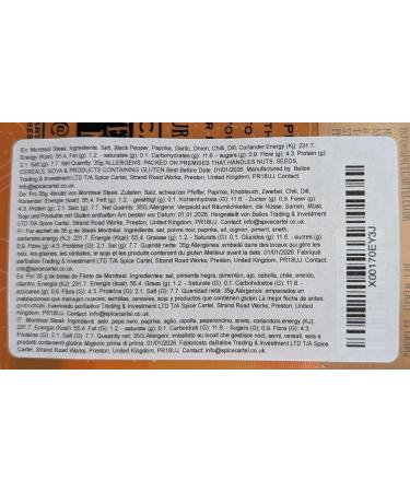 Spice Cartel Montreal Steak Herb & Spice Blend 35g - Handcrafted in UK, Inspired by Quebec Cuisine - Buy Online on GoSupps.com
