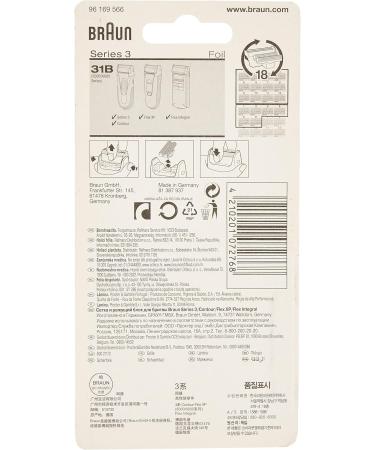 Buy Braun Electric Shaver Replacement Foil 31B - Compatible with Flex XP & Integral Shavers - Black 31B Single - Buy Online on GoSupps.com