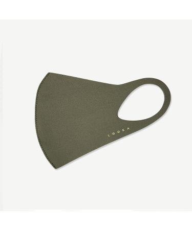 LOOKA Protective Fashion Air Mask - Washable Reusable & Comfortable - Qui Khaki (Medium) | International Shipping - Buy Online on GoSupps.com
