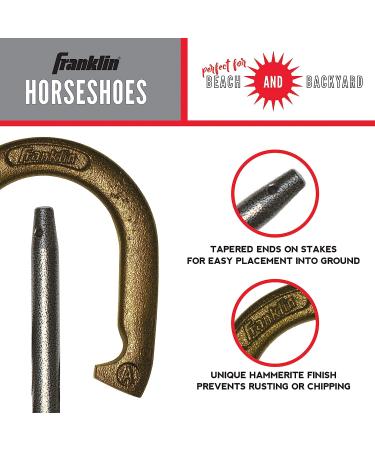 Franklin Sports Horseshoe Set - Official Size & Weight Steel Horseshoes for Yard & Beach - Buy Online on GoSupps.com