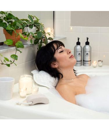 Sierra Concepts Spa Bath Pillow - Luxury Ergonomic Support for Neck, Head, and Shoulders - 3D Mesh Design with Strong Grip Suction Cups for Ultimate Relaxation in the Tub - Buy Online on GoSupps.com