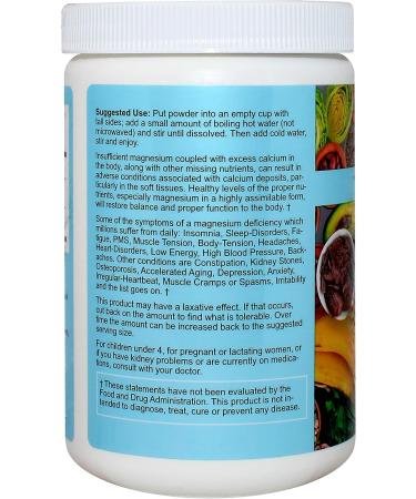 Natural Magnesium Supplement for Better Sleep & Relaxation - Non-GMO, Gluten-Free, Vegan Formula - 12oz, 75 Servings - Buy Online on GoSupps.com