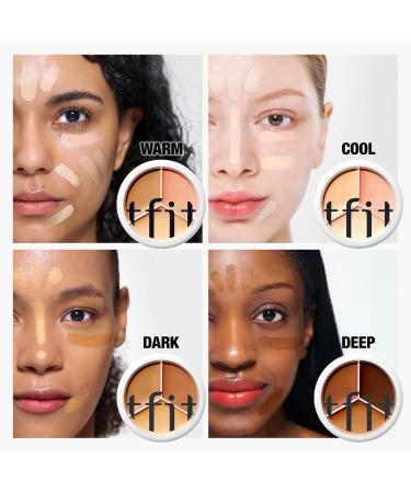 TFIT Cover Up Pro Concealer Palette - Cr me correctrice de couleur 3 en 1 couverture compl te (hydratante 02 chaude 0 52 oz) pour les cernes et les taches - Correcteur haute couvrance 02 Chaud 1 unit (Lot de 1) - Buy Online on GoSupps.com