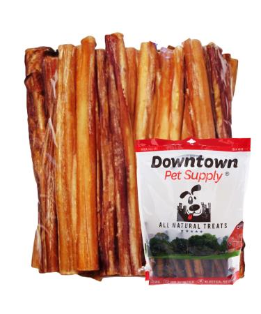 Downtown Pet Supply 12-inch Bully Sticks for Large Dogs Pack of 8 - Single Ingredient Rawhide Free Dog Chews for Aggressive Chewers - Nutrient-Rich and Odor Free Bully Sticks for Dogs - Beef