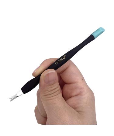 IVON 3 Pack Cuticle Trimmer Pusher Remover - Gentle Rubber Tip - Black - Buy Online on GoSupps.com