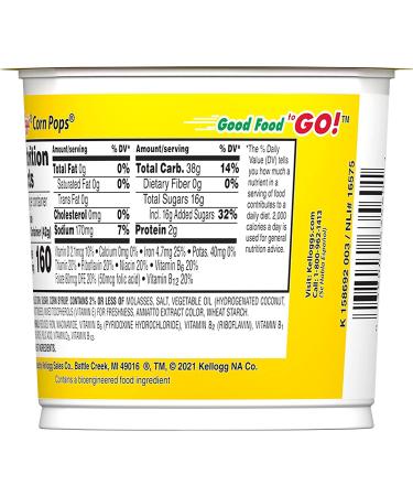 Kellogg's Corn Pops Cereal Cup | Single Serve Original 1.5oz Cup | 8 Vitamins and Minerals - Buy Online on GoSupps.com