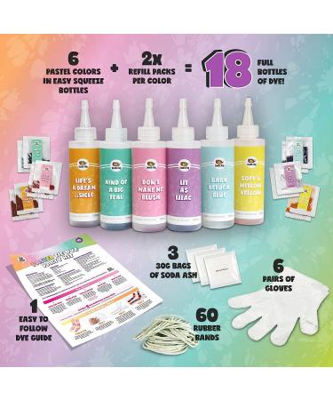 Pastel Tie Dye Kit - DIY Tyedye Kit for Girls and Adults - Pastel Fabric Dye Set - Buy Online on GoSupps.com