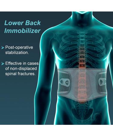 Tynor LSO Lumbar Decompression Back Brace - Universal Grey | Semi-rigid Back Panel | Dual Pulley Lace System for Sciatica, Spinal Stenosis, Spondylolisthesis, Herniated Disc, Back Pain - Buy Online on GoSupps.com