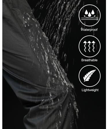 iCreek Men's Rain Pants - Waterproof Lightweight Outdoor Trousers for Bicycle & Trekking Black M/28L - Buy Online on GoSupps.com