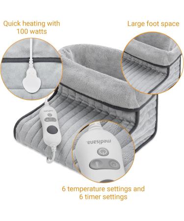Medisana FWS Foot Warmer - Heated Blanket for Feet Fluffy & Washable Auto Switch-Off Overheating Protection Fits Up to Shoe Size 46 - Buy Online on GoSupps.com