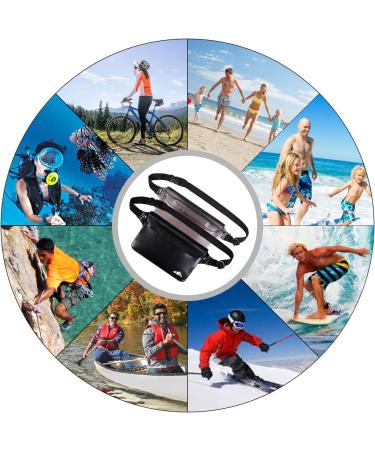 HEETA 2-Pack Waterproof Pouch with Waist Strap - Screen Touch Sensitive Bag for Swimming, Diving, Boating - Keep Phone and Valuables Dry - Black & Grey - Buy Online on GoSupps.com