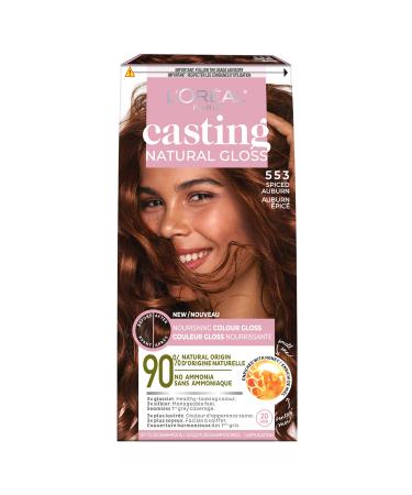 L Or al Paris Casting Natural Gloss Hair Color 553 Spiced Auburn High Shine Hair Gloss Hair Dye 1 EA