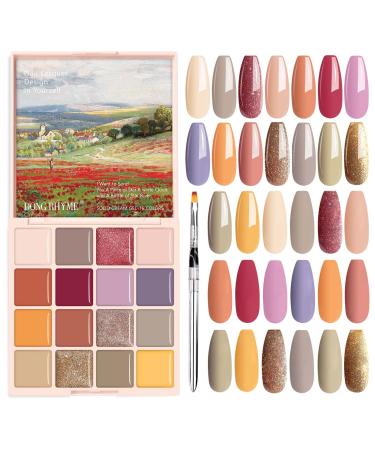 Solid gel for nails 16 colors nail polish pallet with brush solid cream gel nail polish pallet upgrade cream pudding gel polish palette nail kit gel paint nail art - taro purple