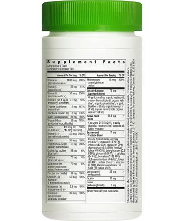 Rainbow Light Active Adult 50+ Multivitamins - 180 Tablets for Optimal Health - Buy Online on GoSupps.com