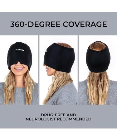 Ice Cap for Migraines - Gel Head Wrap with Hot/Cold Therapy for Headache Relief | Ideal for Sinus & Puffy Eyes | Compressed Therapy, Comfortable Form-Fitting Design - Black - Buy Online on GoSupps.com