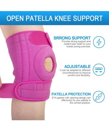 AVIDDA Patella Tendon Knee Brace with Side Stabilizers | Adjustable Support for Running, Sports, Joint Pain, Arthritis | Pink | Size M-XL 18.5-22.5 | Women - Buy Online on GoSupps.com
