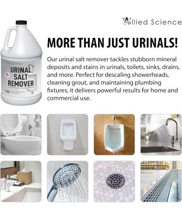 Urinal Salt Remover - Effective Uric Acid Scale Remover & Odor Eliminator - 1 Gallon (128 fl oz) - Ideal for International Shipping - Buy Online on GoSupps.com