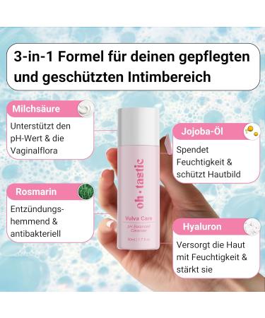 Buy Ohtastic Intimate Waschlotion for Women - Antibacterial Soap-Free Shower Gel with Lactic Acid Bacteria for Itching & Vaginal Fungus (50ml) - International Shipping Available - Buy Online on GoSupps.com