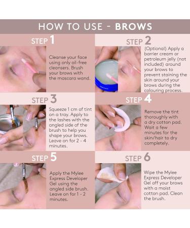 Mylee Express Lash & Brow Kit 2 in 1 Tint + Developer Gel - Dark Brown - Buy Online on GoSupps.com