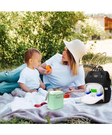 Aolso Baby Milk Powder Dispenser 800ml - Green | Formula Dispenser with Sealed Cover and Spoon | Travel Milk Powder Storage Container - Buy Online on GoSupps.com