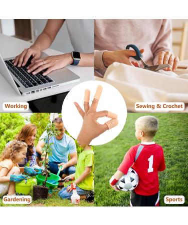 20 PCS Gel Finger Cots with Air Holes - Silicone Finger Protectors for Dry Skin, Cracking, Eczema, Arthritis - 2 Sizes Available - Buy Online on GoSupps.com